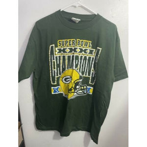 Vintage 1997 Green Bay Packers Super Bowl XXXI Champs T-Shirt XL 90s NFL Size XL